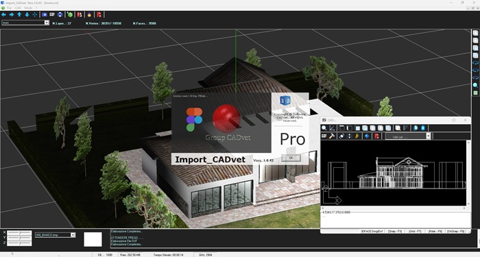 "Import CADvet" application for Import\Export vector files and 3D models