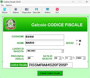 Crea Codice Fiscale